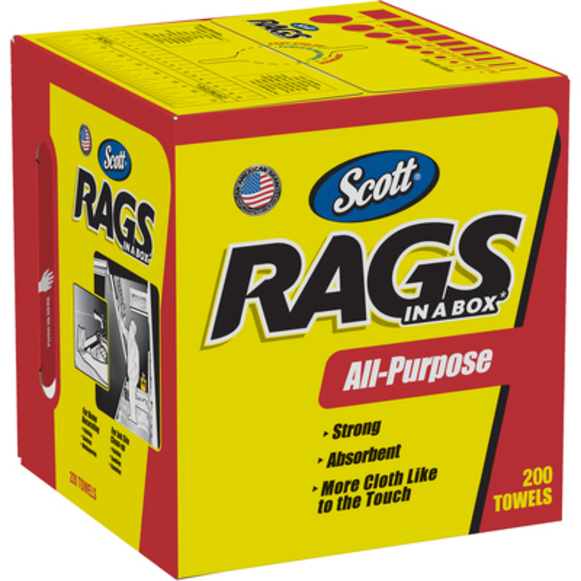 Scott Rags in a Box - 8/Case, White, Model# KW143